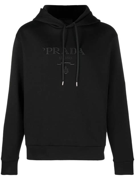 prada logo hoodie